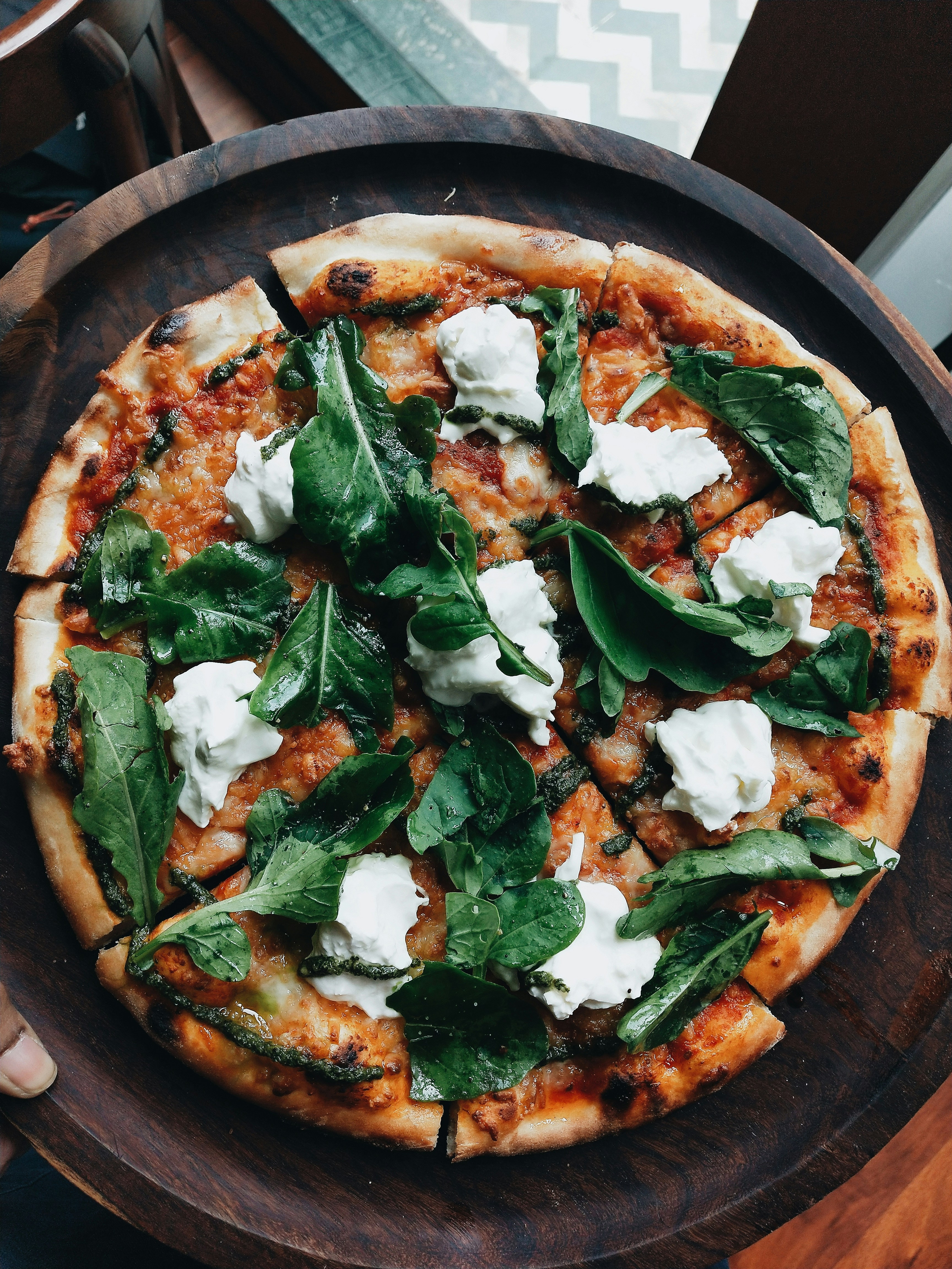 Pizza burrata et roquette — La Pizza de Papa